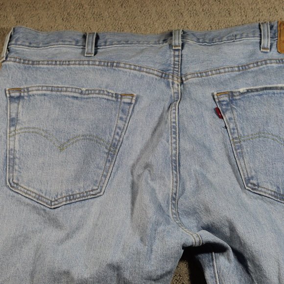 Levi's 501 Light Blue Faded Jeans 40x30 - Picture 3 of 11